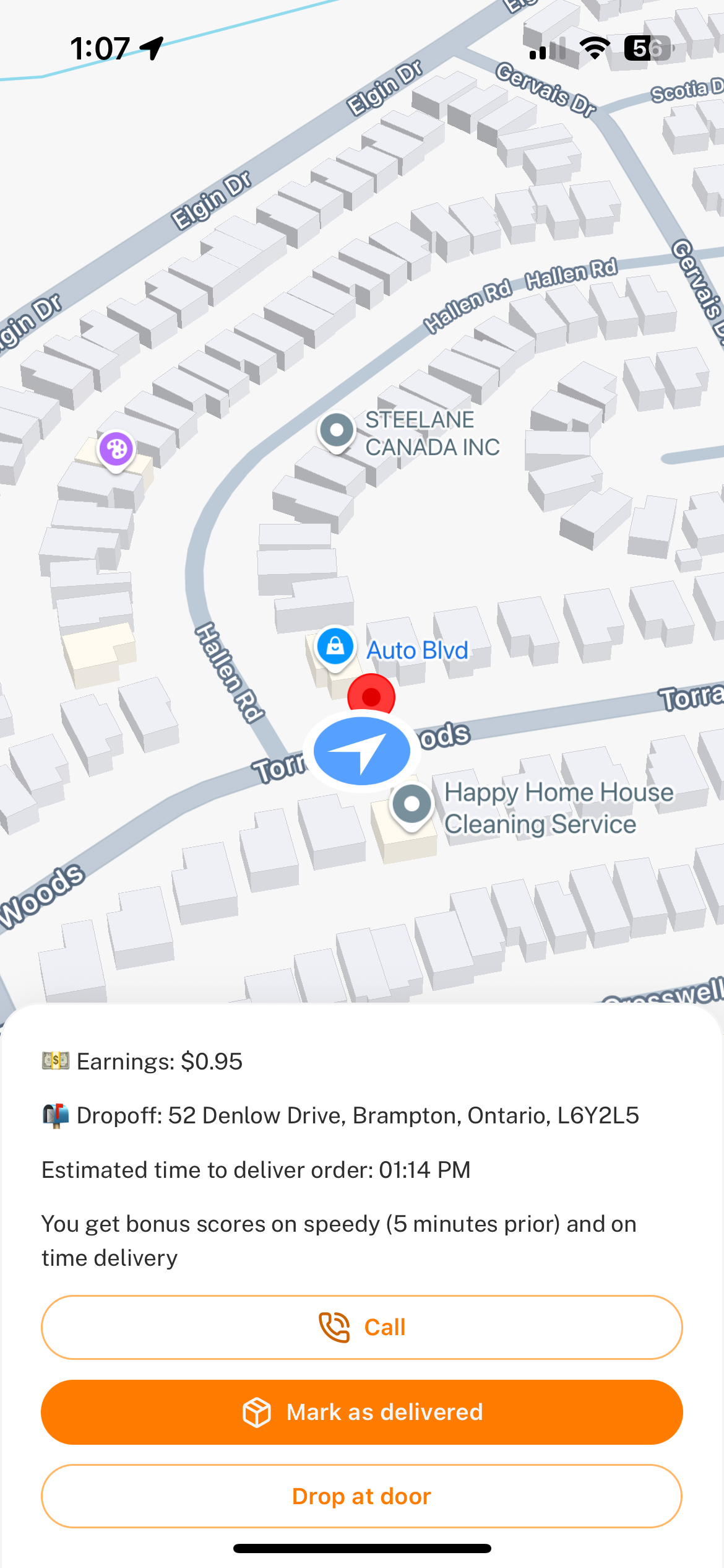 Driver Delivering